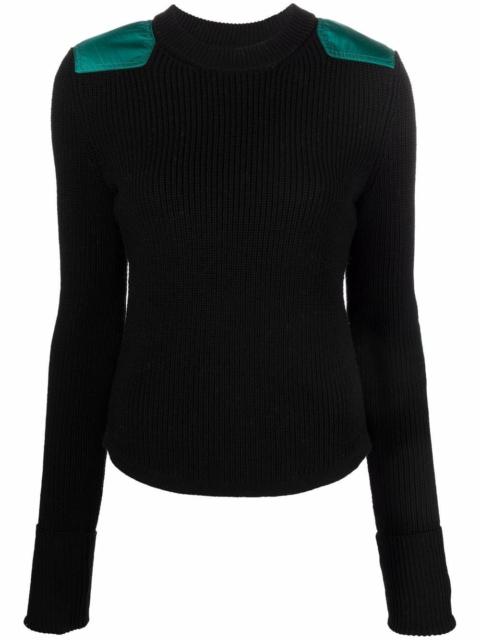 two-tone knitted jumper