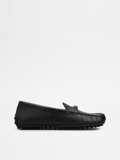 CITY GOMMINO LOAFERS IN LEATHER - BLACK