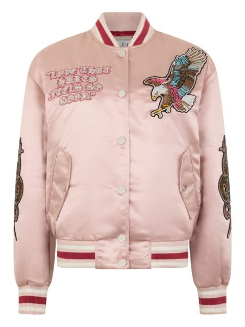embroidered-patches bomber jacket