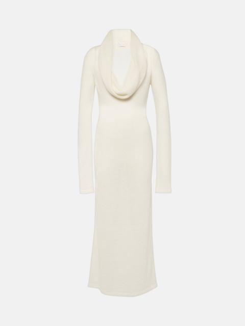 Alpaca-blend knitted maxi dress
