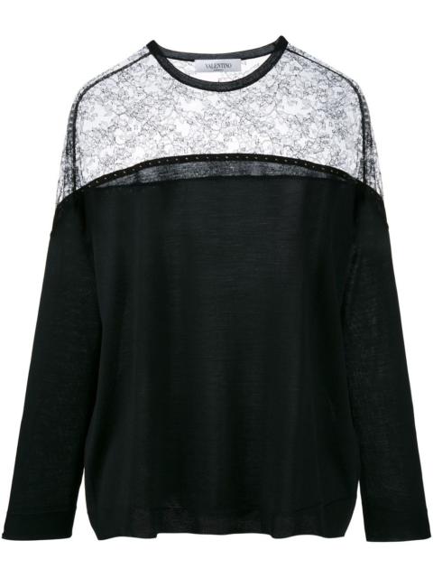 lace panel jumper