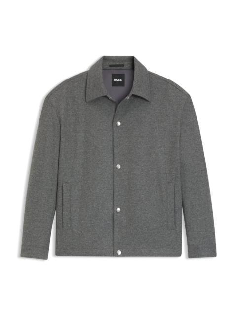 RELAXED-FIT OVERSHIRT IN BRUSHED STRETCH FLANNEL