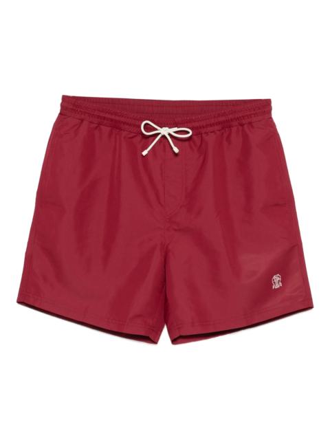 Brunello Cucinelli Drawstring Logo Swim Shorts