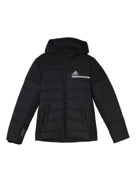 adidas Outdoor Sports Slim Fit hooded down Jacket Black GK5929