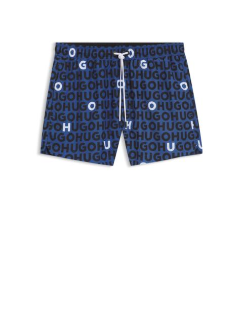 LOGO-PRINT SWIM SHORTS WITH DRAWCORD