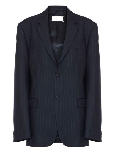 pinstripe single-breasted blazer