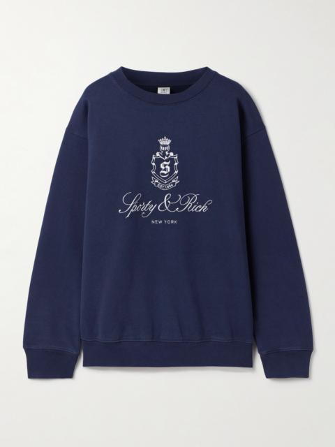 Vendome Embroidered Cotton-jersey Sweatshirt