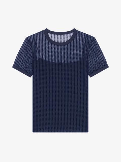 SLIM FIT POLKA DOTS T-SHIRT IN TULLE