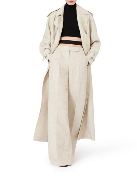 WIDE LINEN DRILL TROUSERS