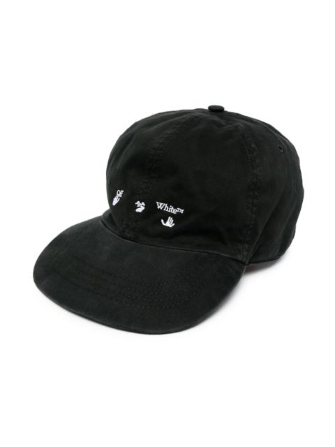 OFF-WHITE Swimming Man Embroidered Baseball Cap Black/White
