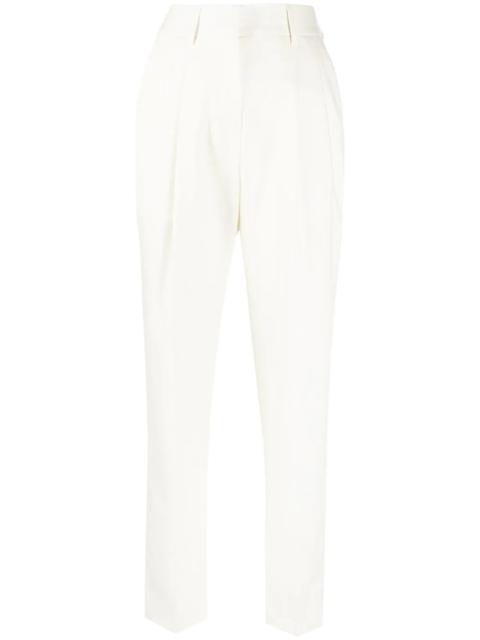 high-waisted tapered trousers