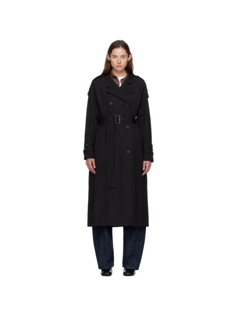 Black Matte Trevoux Trench Coat