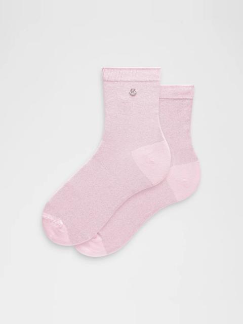 Unisex Glitter Quarter Socks