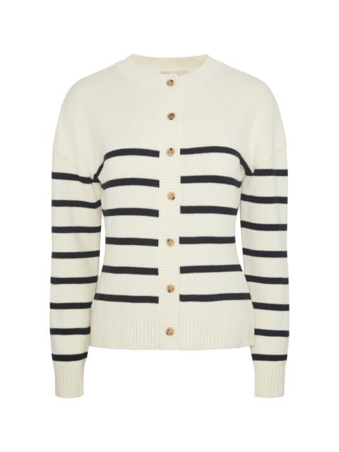 Fitted Cotton Cardigan stripe