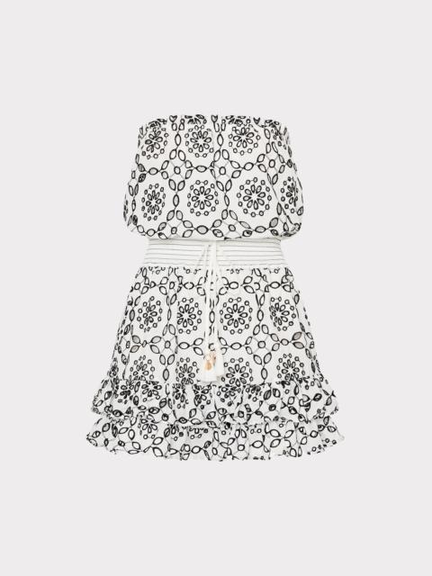 Verity Two Tone Circle Eyelet Dress