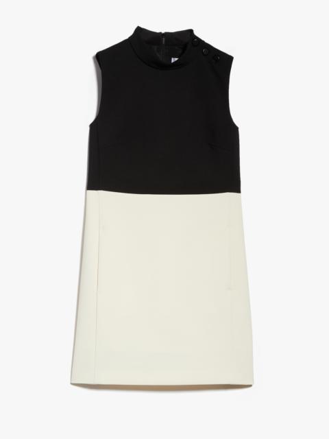 FAUNO Short, colour block wool dress