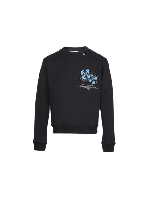 OFF-WHITE Fence Arrows Sweatshirt Black/Blue