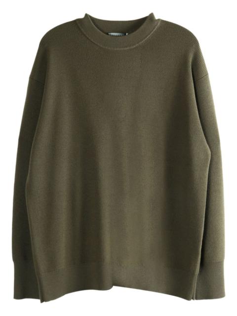 ribbed crew-neck sweater