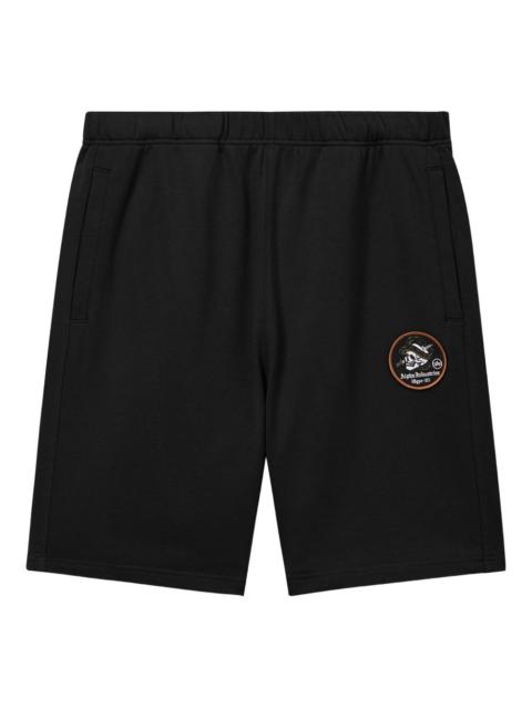 patch-logo cotton shorts