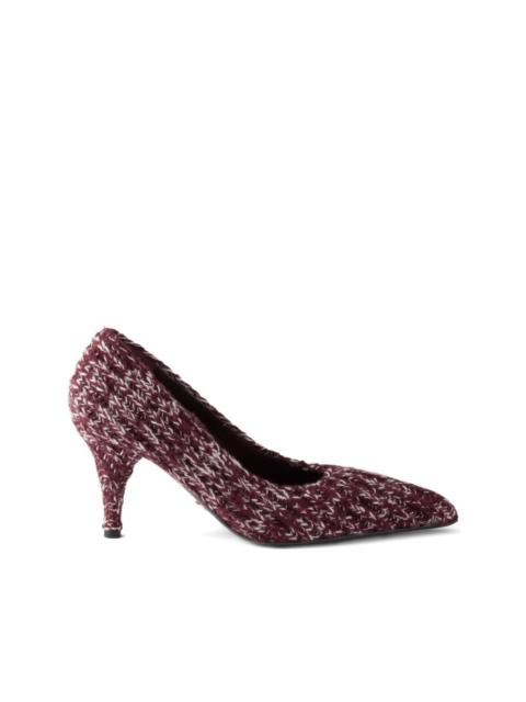 knitted pointed-toe pumps