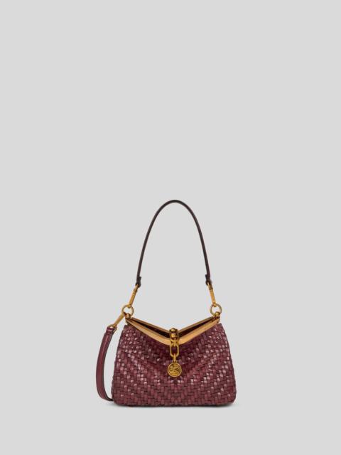 SMALL WOVEN LEATHER VELA BAG