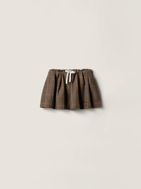 Houndstooth check miniskirt
