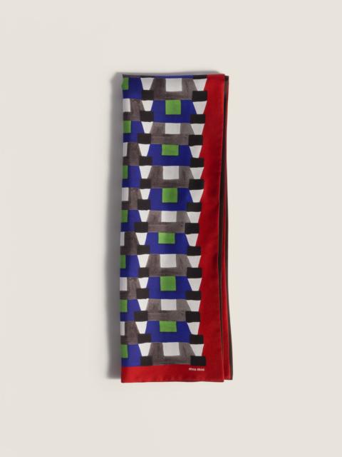 Printed silk scarf