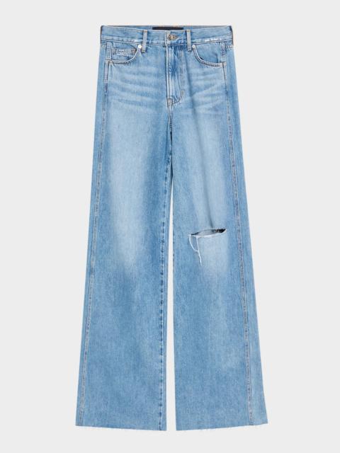 Kasey Mid-Rise Wide-Leg Jeans