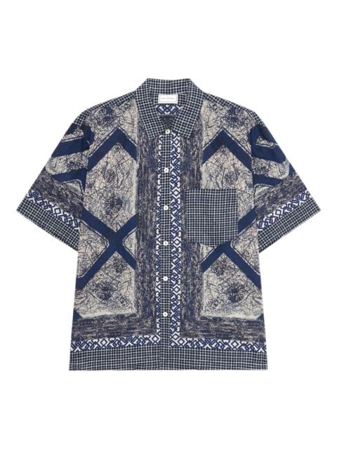 geometric-print short-sleeve shirt
