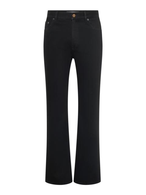 Rey Straight-leg Five Pocket Pant in Black Sea Island Cotton Denim