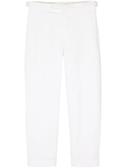 straight-leg cotton trousers