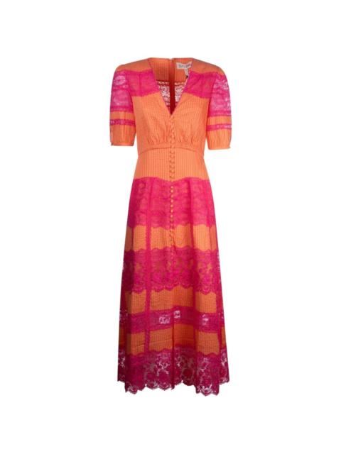 Lea lace V-neck maxi dress
