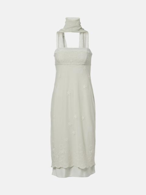 Cove embroidered midi dress