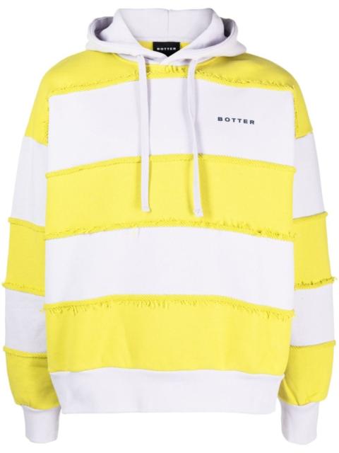 striped drawstring hoodie