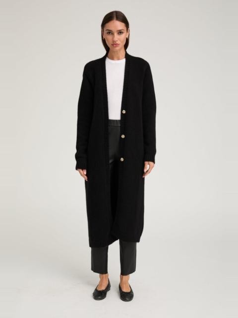 BLACK HEAVY CASHMERE CARDIGAN