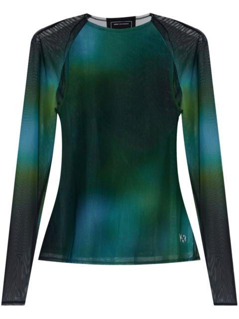 gradient long-sleeve top