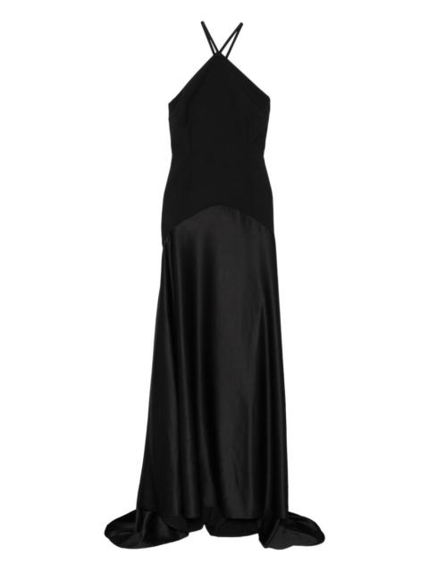 halterneck maxi dress