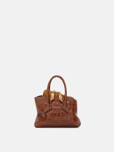''LA PASSEGGIATA MINI'' SHADED BROWN TOP HANDLE