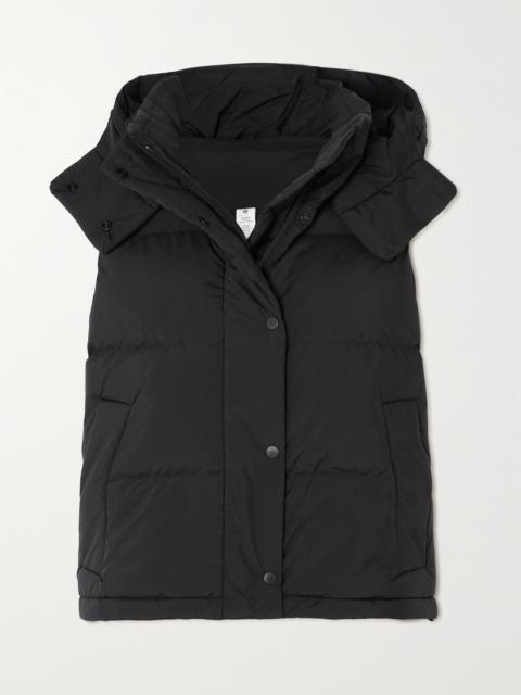 Wunder Puff Cropped Hooded Quilted Recycled-glyde Down Vest