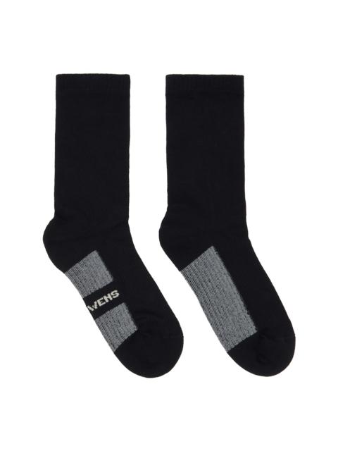 Black Temple Glitter Socks