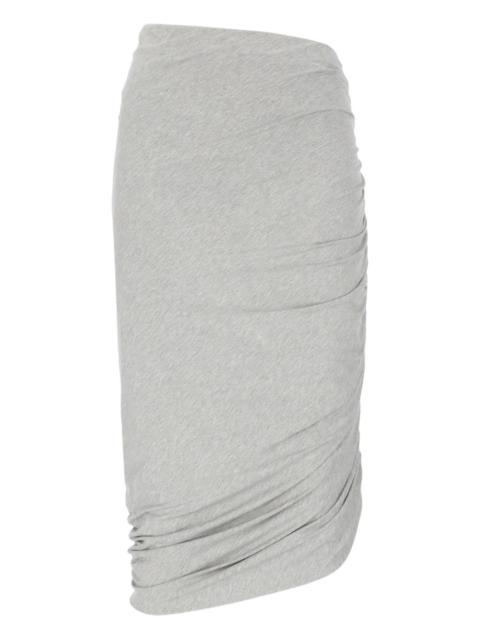 embroidered-logo midi skirt