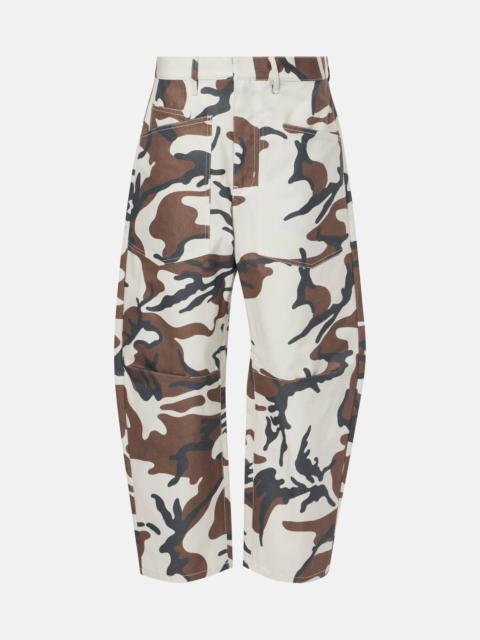 Shon camouflage cotton cargo pants