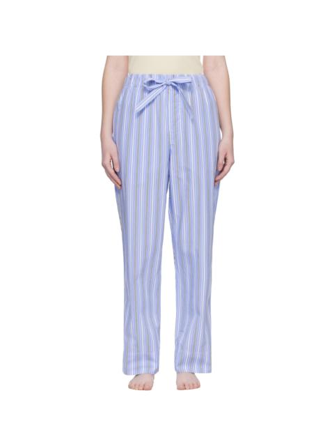 Blue & White Poplin Pyjama Pants