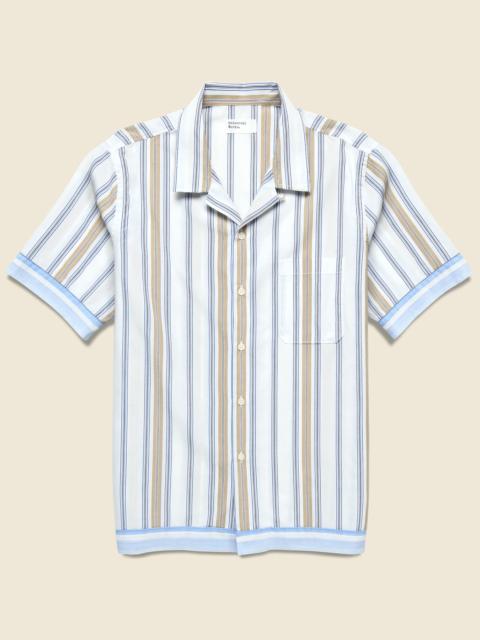 Dean Stripe Road Shirt - Blue/Sand