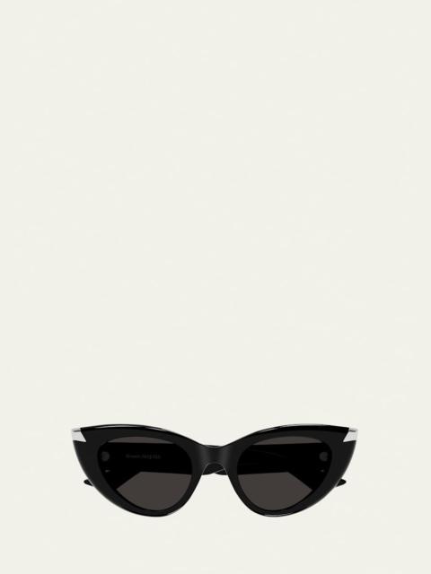 Sleek Acetate Cat-Eye Sunglasses