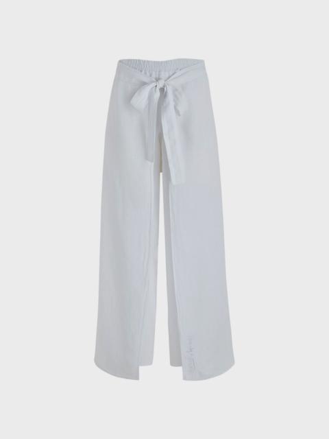WOMEN WHITE LINEN PANTS- VILEBREQUIN X ANGELO TARLAZZI