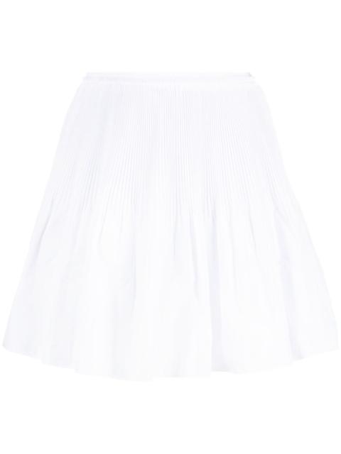 pleated taffeta skirt