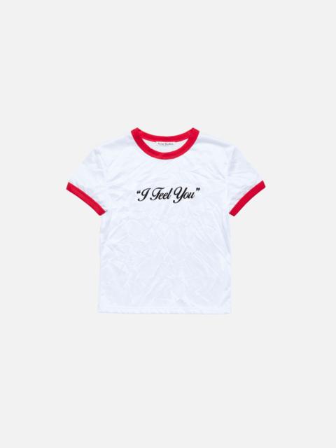 Logo t-shirt - Fitted - White/red