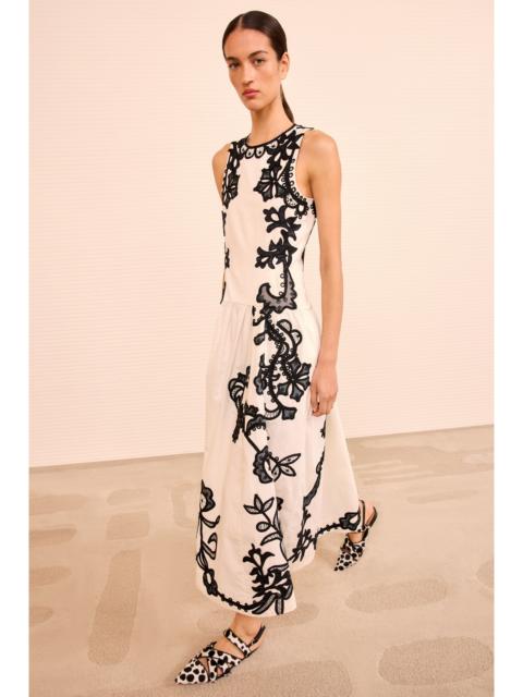 Sonali SL Emb Midi Dress