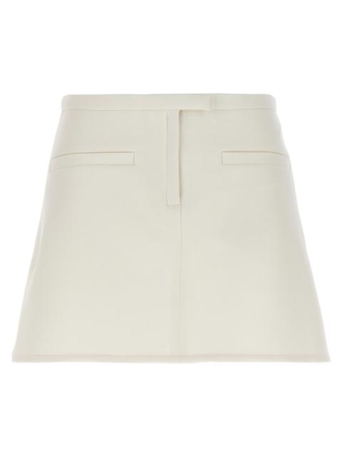 courrèges Crepe Skirt Skirts White | REVERSIBLE